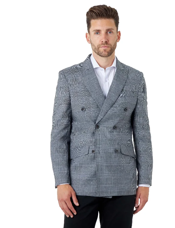 Unbeatable discounts on top-selling apparel – Only available online. EKON – Grey Prince of Wales Check Double Breasted Suit Jacket Unbeatable discounts on top-selling apparel – Only available online. EKON – Grey Prince of Wales Check Double Breasted Suit Jacket