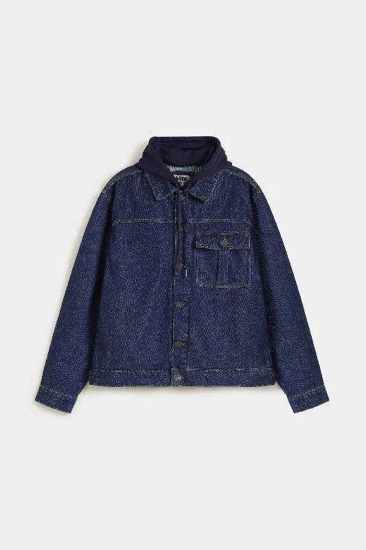 Shop the season’s best styles at discounted prices on men's clothing. Denim Trucker With Hoodie Shop the season’s best styles at discounted prices on men's clothing. Denim Trucker With Hoodie