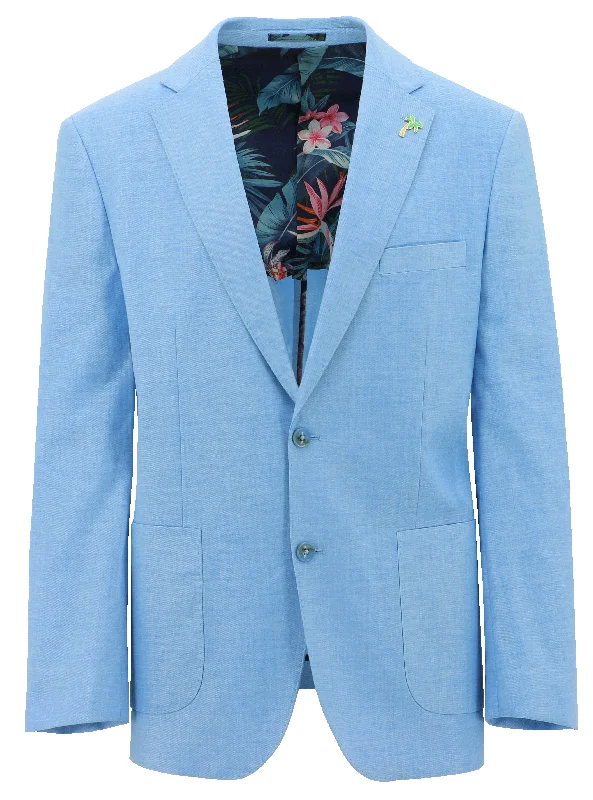 Huge savings on popular clothing styles –  Genoa Blue Linen Sports Jacket