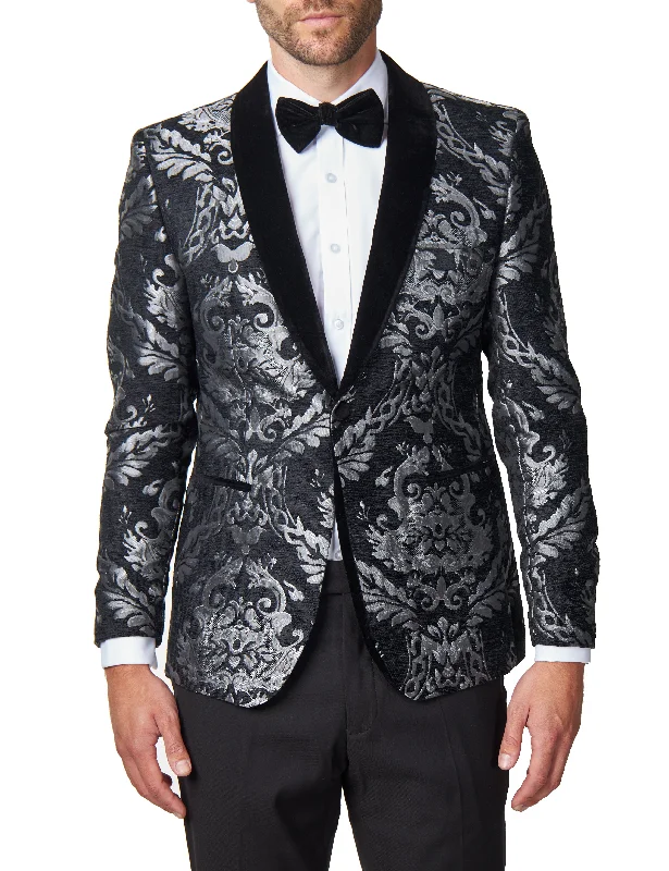 Bundle and save: Shop men’s fashion and enjoy exclusive discounts. GLEN - GREY FLORAL FOLIAGE VELVET JACQUARD JACKET Bundle and save: Shop men’s fashion and enjoy exclusive discounts. GLEN - GREY FLORAL FOLIAGE VELVET JACQUARD JACKET