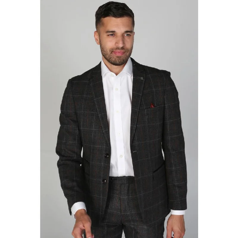 Shop the best clothing sale – Limited-time offer. Harvey - Men's Charcoal Check Blazer Shop the best clothing sale – Limited-time offer. Harvey - Men's Charcoal Check Blazer