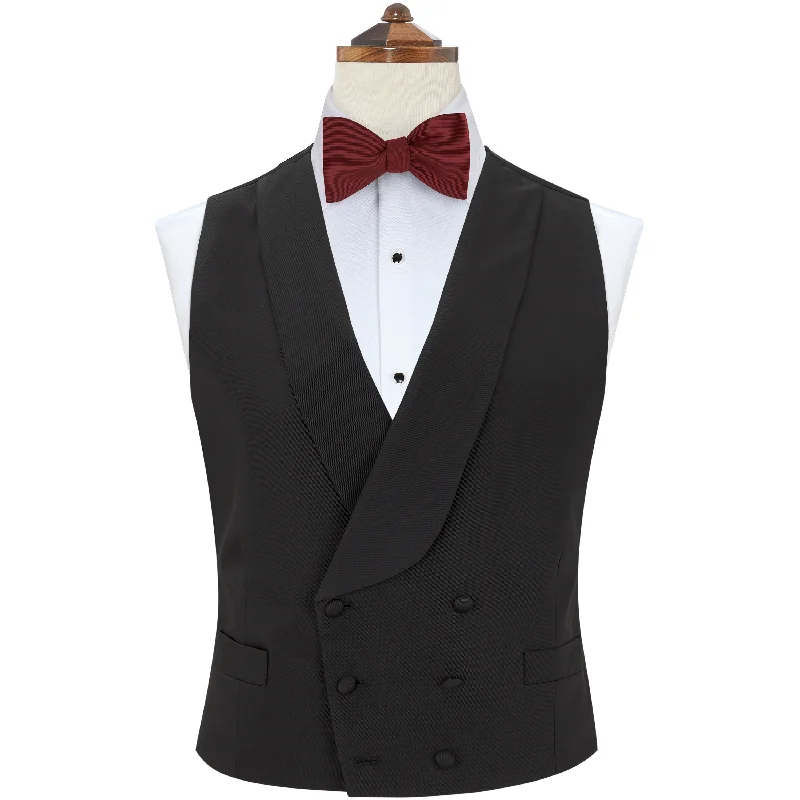  – Shop stylish items today!  Hudson Black Grosgrain Silk and Cotton Waistcoat