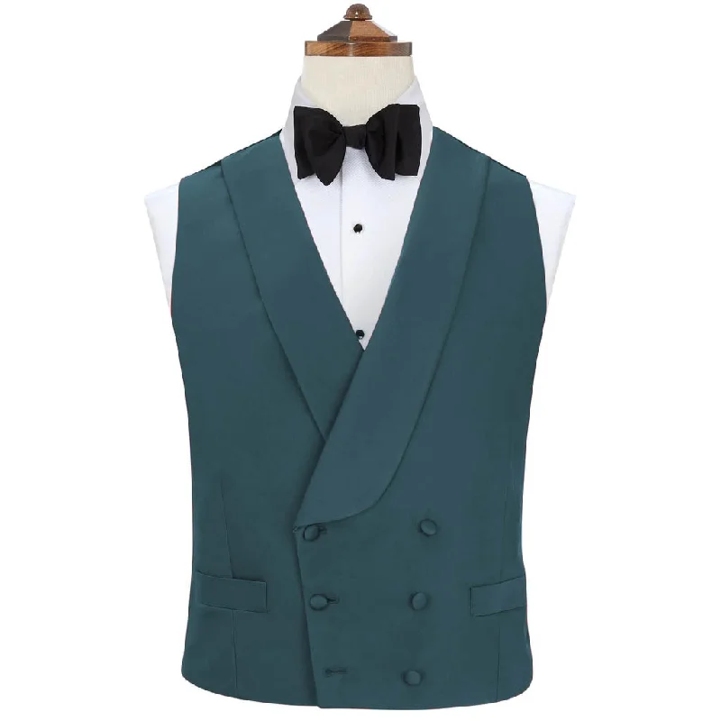 Don’t miss out – Limited-time   Hudson Teal Grosgrain Silk and Cotton Waistcoat