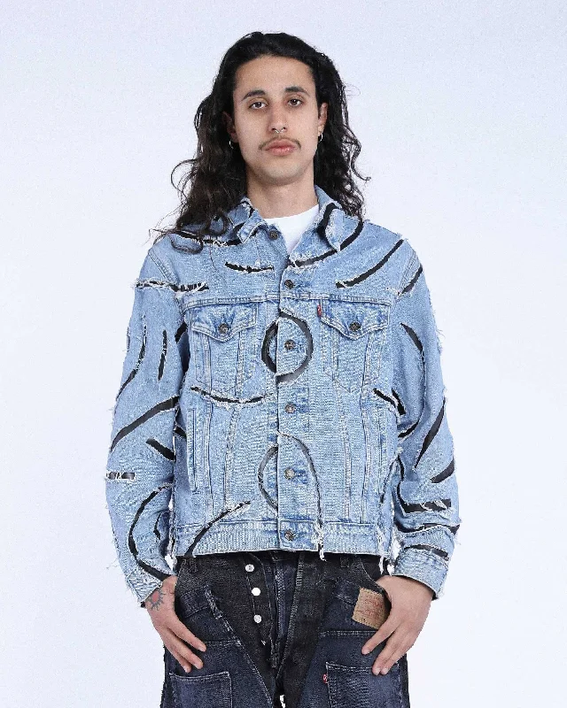 Hurry, the best clothing deals won’t last – Shop now for major savings. Jacket Denim Stripes Leather Hurry, the best clothing deals won’t last – Shop now for major savings. Jacket Denim Stripes Leather