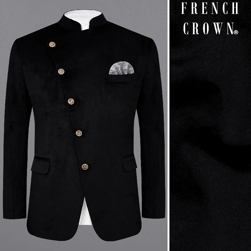Update your look for less with men’s clothing on sale. Jade Black Cross Placket Bandhgala Velvet Blazer Update your look for less with men’s clothing on sale. Jade Black Cross Placket Bandhgala Velvet Blazer