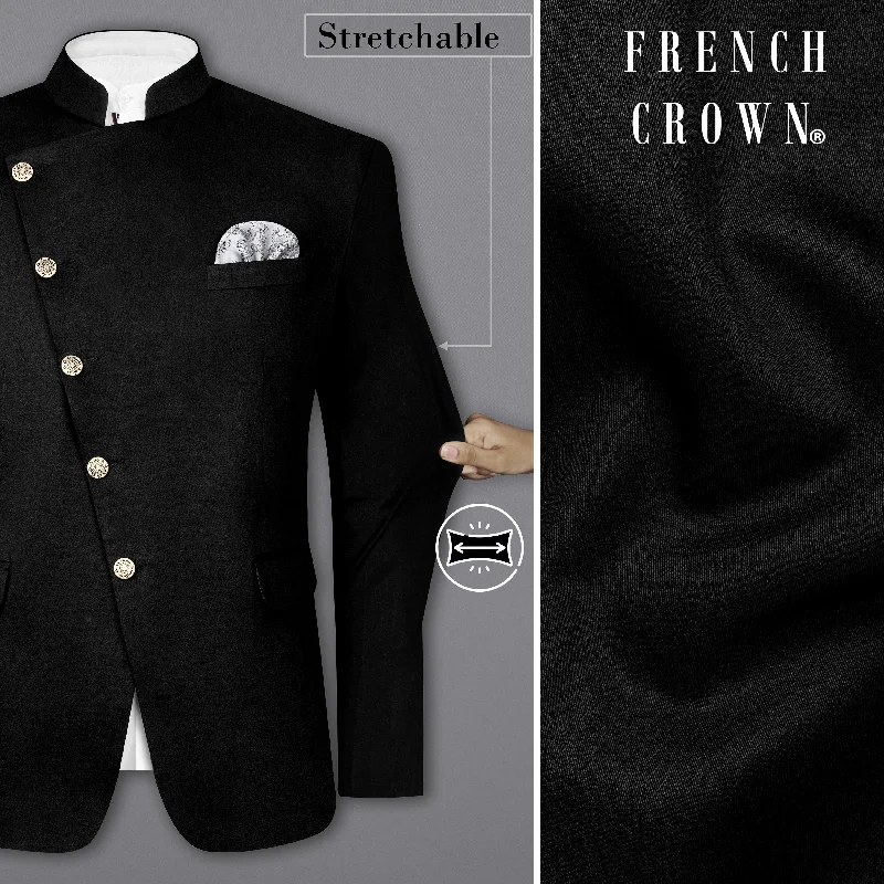 Special offers on the latest clothing collections – Don’t miss out! Jade Black Cross Placket Stretchable Premium Cotton Bandhgala traveler Blazer Special offers on the latest clothing collections – Don’t miss out! Jade Black Cross Placket Stretchable Premium Cotton Bandhgala traveler Blazer