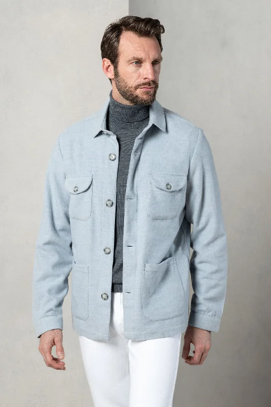 Shop clothing for less – Amazing savings on your favorite styles. Light blue Safari Jacket flannel Super 180s – Made in Italy Shop clothing for less – Amazing savings on your favorite styles. Light blue Safari Jacket flannel Super 180s – Made in Italy