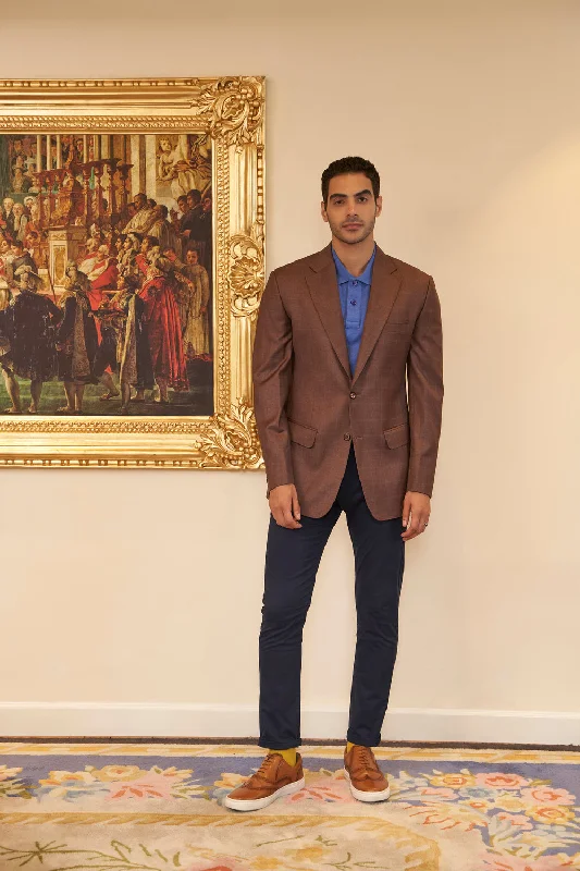 Save up to 60% on new arrivals in clothing – Shop now!  Light Brown Checks Blazer