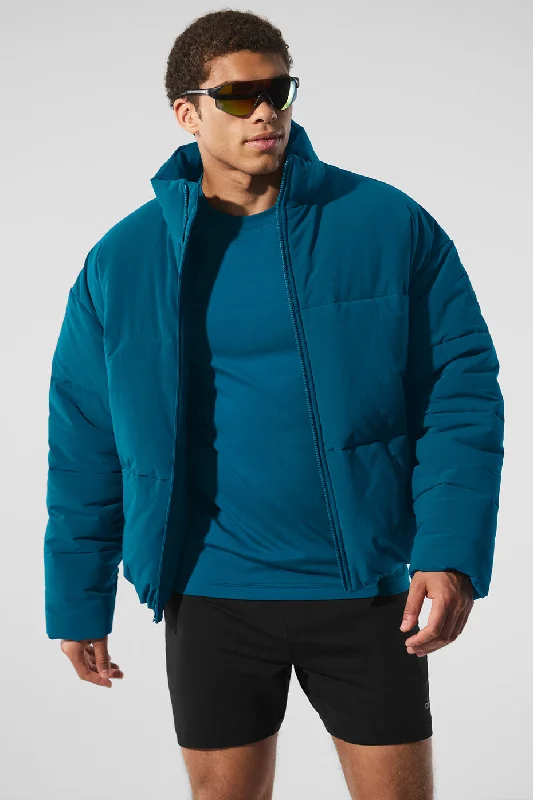 Don’t miss out – Limited-time   Stretch Woven Street Puffer - Eclipse Blue