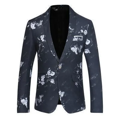 Flash sale alert! Shop fashion-forward clothing at discounted prices. Men's Blazer One Button Blazer White Floral Flash sale alert! Shop fashion-forward clothing at discounted prices. Men's Blazer One Button Blazer White Floral