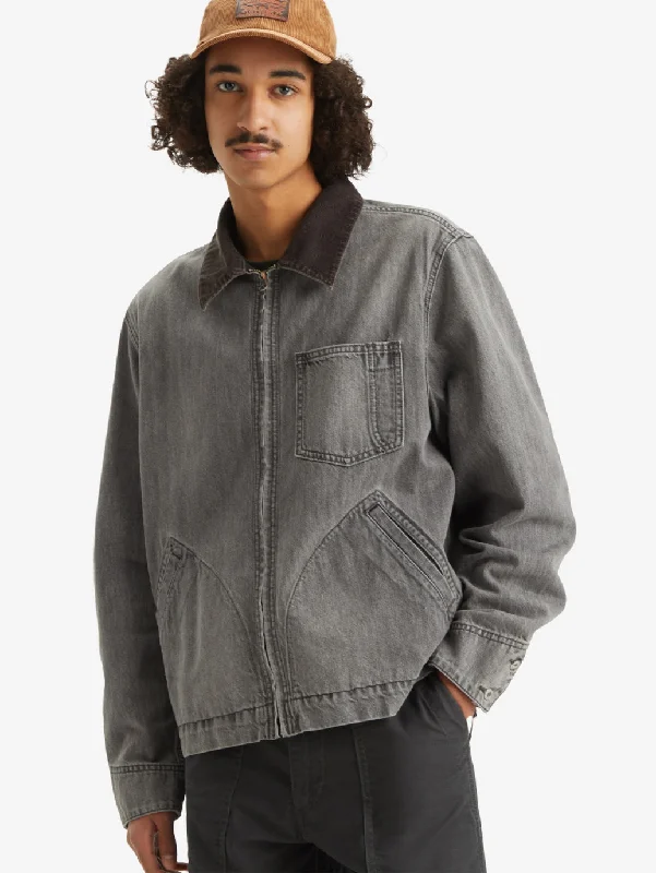 Save more with bundle deals on men’s fashion items. Men's Solid Charcoal-Grey Spread Collar Denim Jacket Save more with bundle deals on men’s fashion items. Men's Solid Charcoal-Grey Spread Collar Denim Jacket
