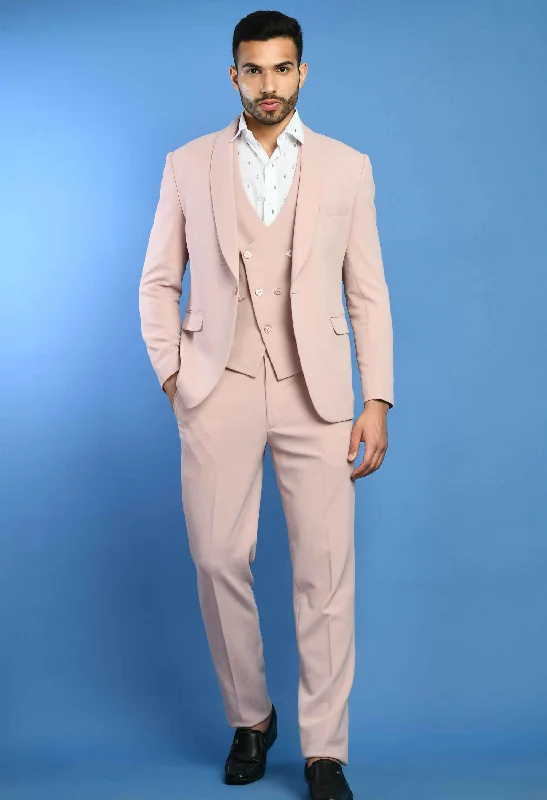 – Shop trendy clothing now.  Pink Solid Knitted Smart Fit Suit