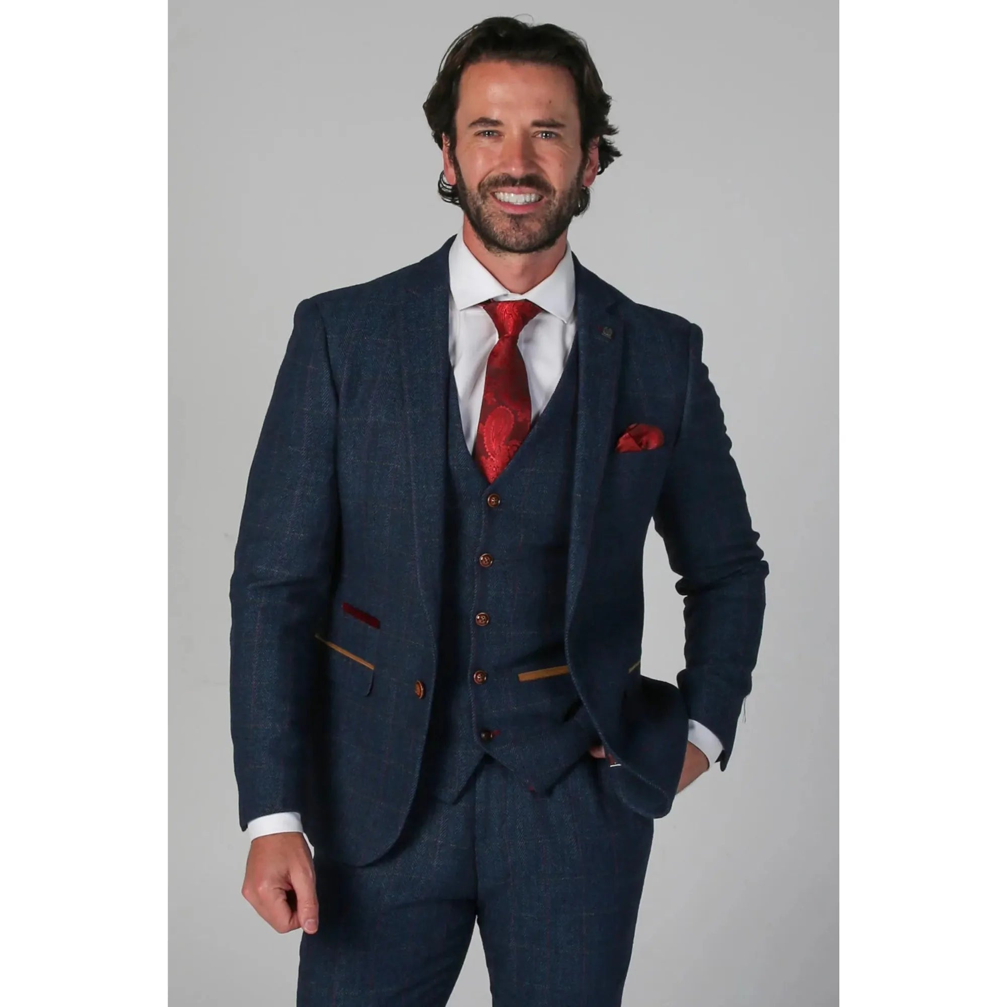 Exclusive online offer: Save 30% on all men's clothing. Scott - Men's Blue Tweed Checked Blazer Exclusive online offer: Save 30% on all men's clothing. Scott - Men's Blue Tweed Checked Blazer