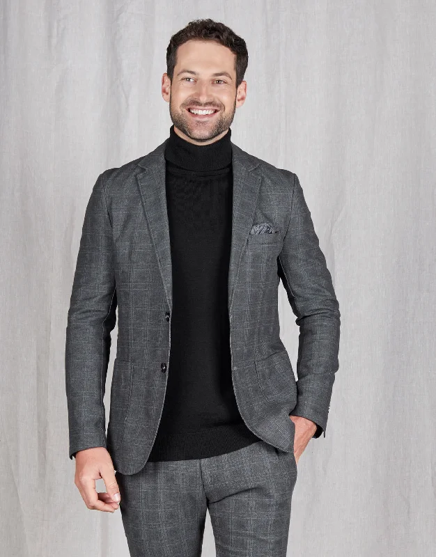 Shop stylish and affordable clothes –   Spectre Charcoal Check Blazer