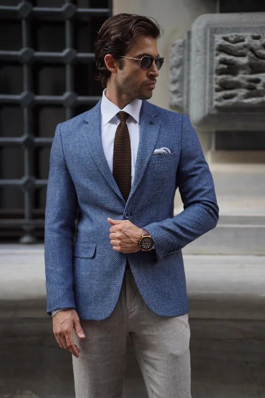 Huge savings on popular clothing styles –  Stefano Blue Wool Blazer
