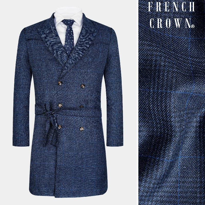 Save big on men’s casual wear – today only! Tuna Gray with Cloud Burst Blue Tweed Plaid Trench Coat With Pant Save big on men’s casual wear – today only! Tuna Gray with Cloud Burst Blue Tweed Plaid Trench Coat With Pant