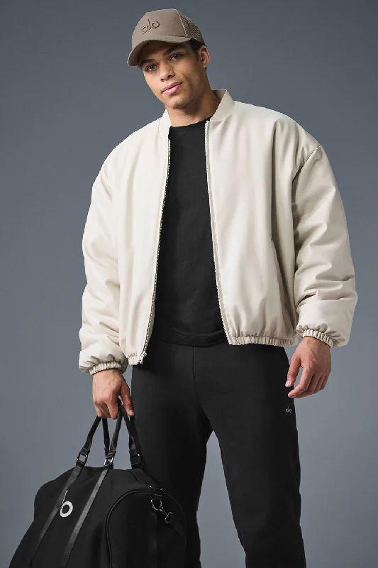 Shop stylish clothing for less – Great deals this week only. Faux Leather Premier Bomber - Bone Shop stylish clothing for less – Great deals this week only. Faux Leather Premier Bomber - Bone