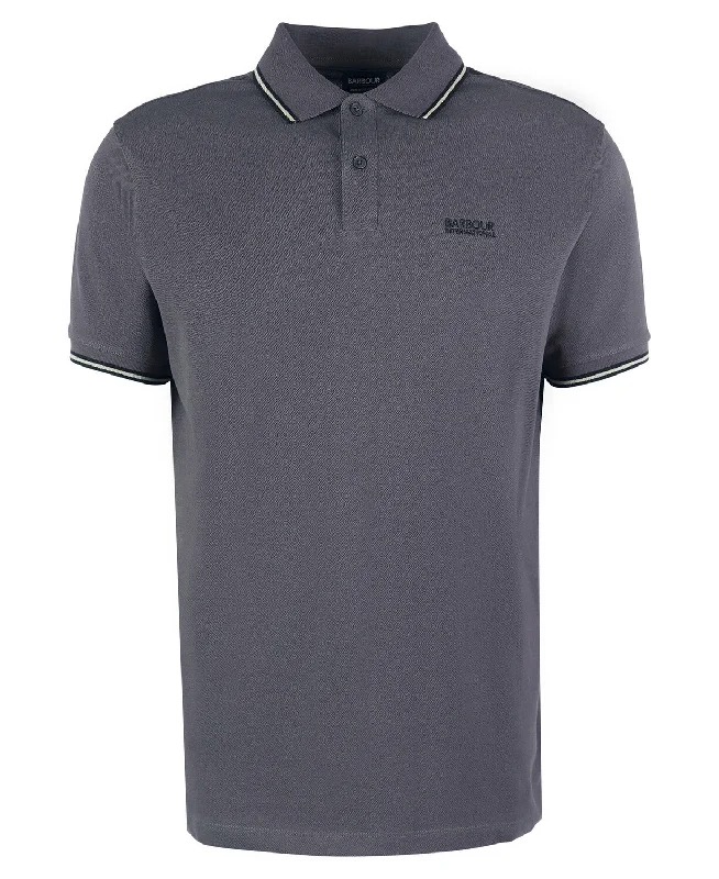 Shop stylish, comfortable men’s clothing at discounted prices. ID80128-Barbour Intl Grey Tipped Polo Shirt Shop stylish, comfortable men’s clothing at discounted prices. ID80128-Barbour Intl Grey Tipped Polo Shirt