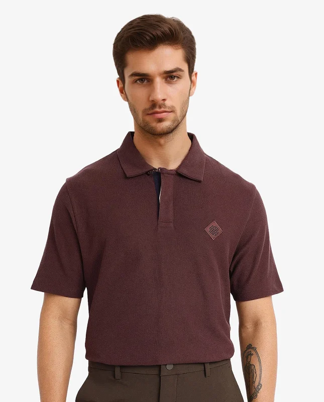 Save big on all types of clothing – Shop the sale now! Rare Rabbit Men's Charles Dark Brown Cotton Fabric Short Sleeve Regular Fit Plain Knitted Polo T-Shirt Save big on all types of clothing – Shop the sale now! Rare Rabbit Men's Charles Dark Brown Cotton Fabric Short Sleeve Regular Fit Plain Knitted Polo T-Shirt