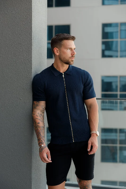 Find your perfect fit at the best prices – Clothing deals now on sale. Father Sons Classic Knitted Geo Design With Full Length Zip Navy Short Sleeve - FSN149 Find your perfect fit at the best prices – Clothing deals now on sale. Father Sons Classic Knitted Geo Design With Full Length Zip Navy Short Sleeve - FSN149
