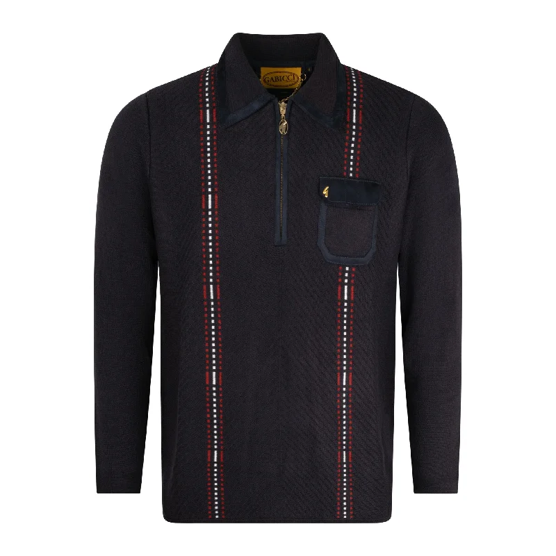 Shop trendy clothing for every season – Special promotion today.  Gabicci Vintage Fleetwood Knit Polo Navy