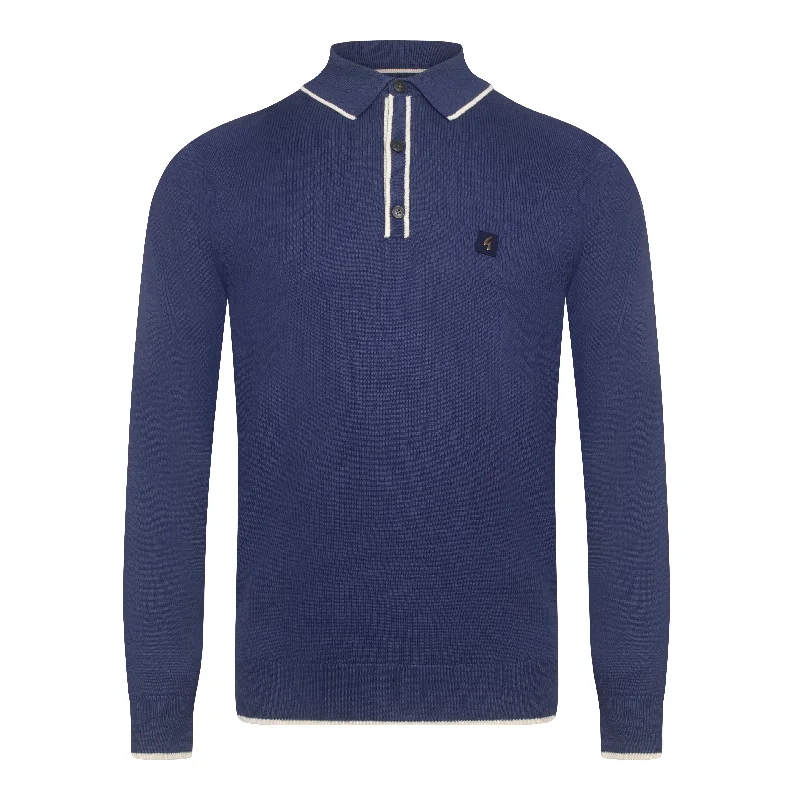Limited-time promo – up to 70% off on men's essentials.  Gabicci Vintage Lineker Knit Polo Blue