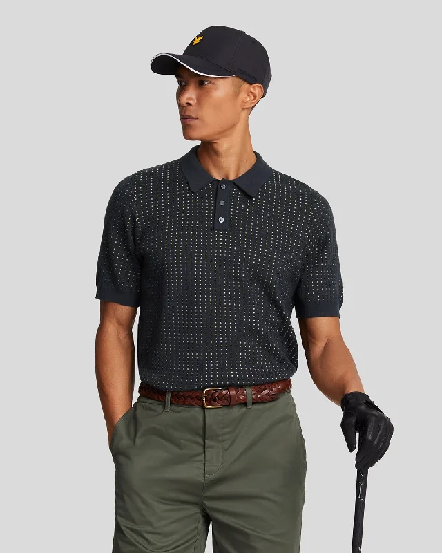 Huge savings on popular clothing styles –  Golf Grid Knitted Polo Shirt