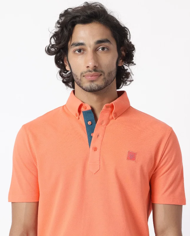 Shop the latest men's clothing trends at a fraction of the price. Rare Rabbit Men's Herval Dark Peach Cotton Fabric Collared Neck Half Sleeves Polo T-Shirt Shop the latest men's clothing trends at a fraction of the price. Rare Rabbit Men's Herval Dark Peach Cotton Fabric Collared Neck Half Sleeves Polo T-Shirt