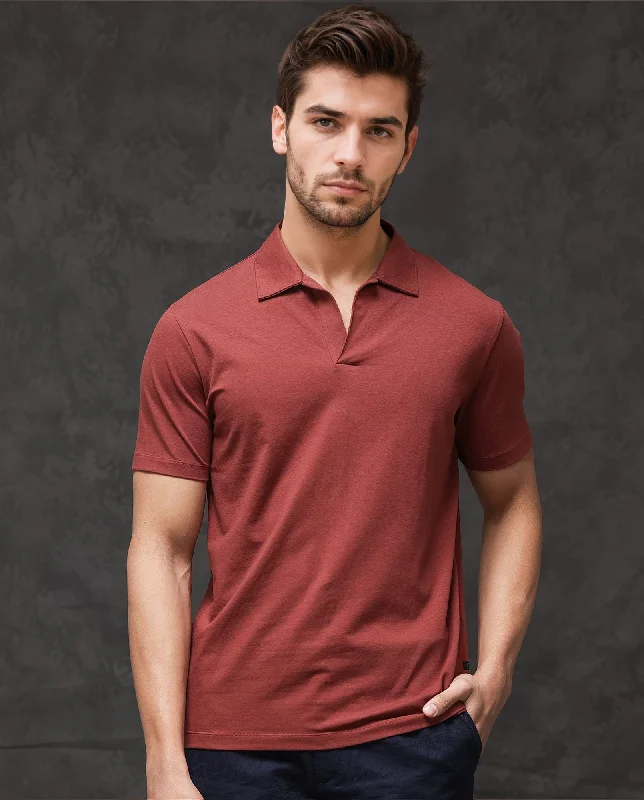 Get trendy clothes for less – Big savings on fashion basics! Rare Rabbit Mens Krib-2 Dusky Maroon Cotton Lycra Fabric Johnny Collar Half Sleeves Polo T-Shirt Get trendy clothes for less – Big savings on fashion basics! Rare Rabbit Mens Krib-2 Dusky Maroon Cotton Lycra Fabric Johnny Collar Half Sleeves Polo T-Shirt