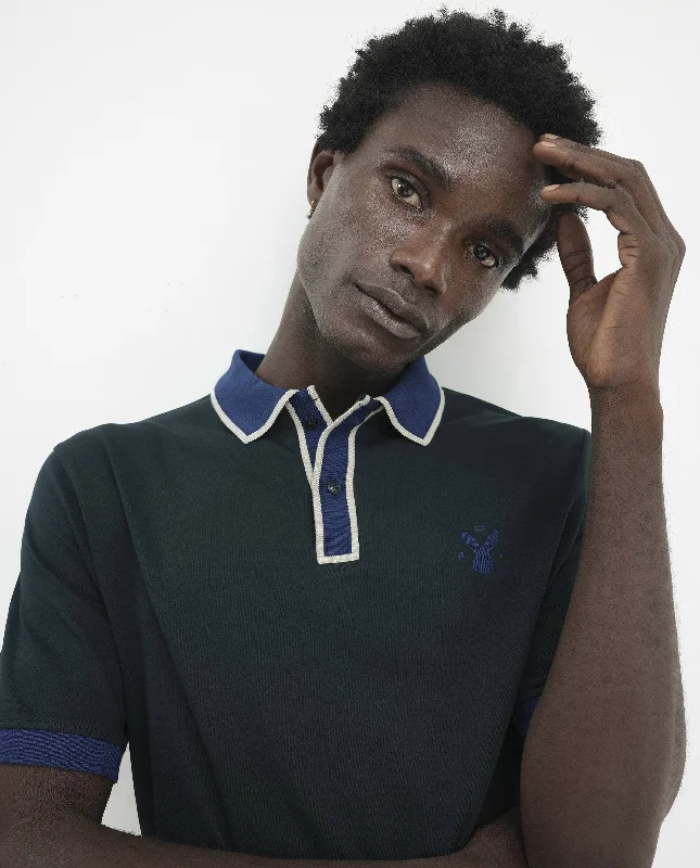 Flash discounts on men’s clothing – Don’t miss out! Rare Rabbit Men's Lark Dark Green Contrasting Collar And Half Sleeves Regular Fit Plain Knitted Polo T-Shirt Flash discounts on men’s clothing – Don’t miss out! Rare Rabbit Men's Lark Dark Green Contrasting Collar And Half Sleeves Regular Fit Plain Knitted Polo T-Shirt