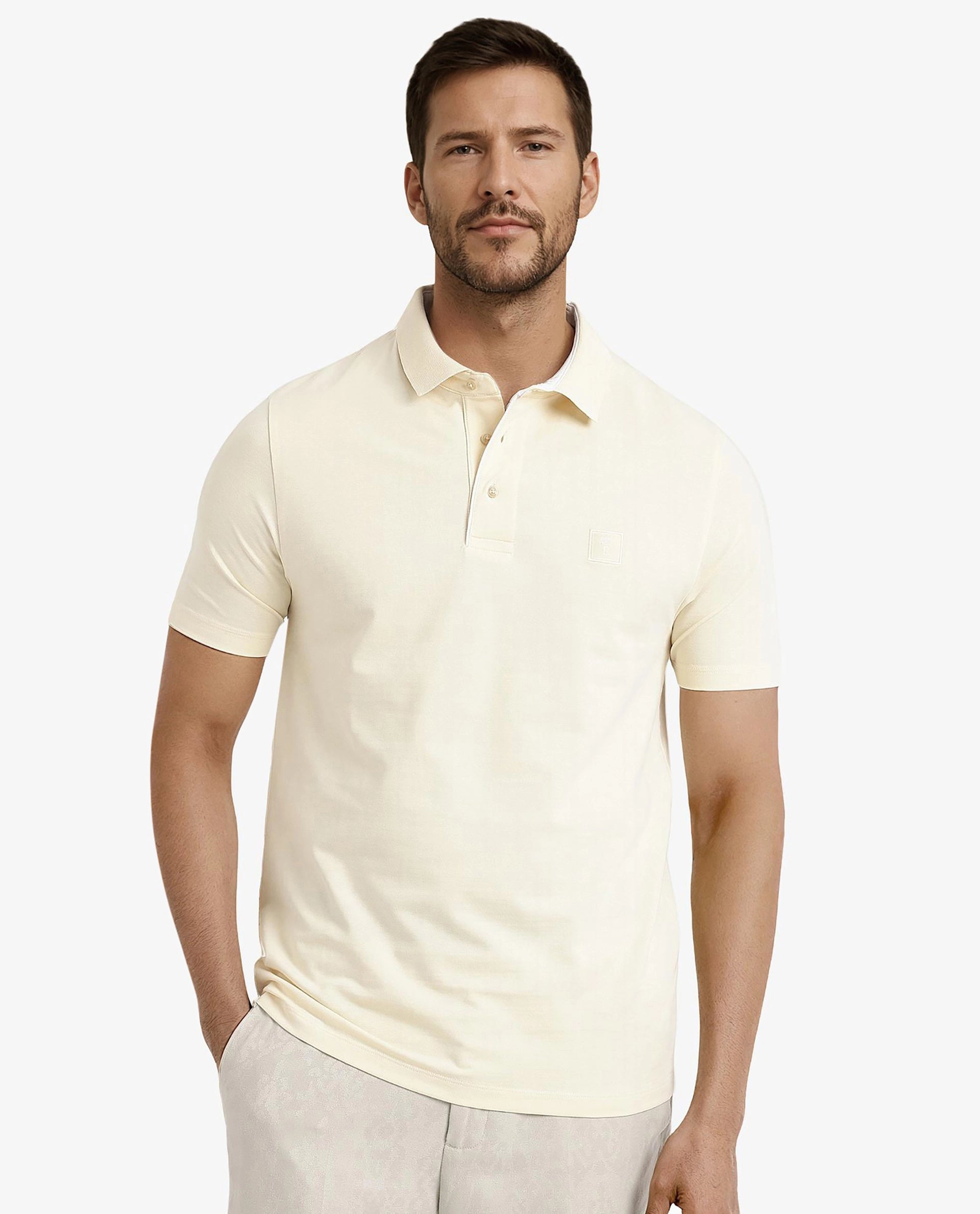 Shop men’s clothing now and enjoy amazing savings. Rare Rabbit Men's Maq Pastel Yellow Cotton Polyester Lycra Fabric Short Sleeve Contrasting Placket Piping Regular Fit Plain Polo T-Shirt Shop men’s clothing now and enjoy amazing savings. Rare Rabbit Men's Maq Pastel Yellow Cotton Polyester Lycra Fabric Short Sleeve Contrasting Placket Piping Regular Fit Plain Polo T-Shirt