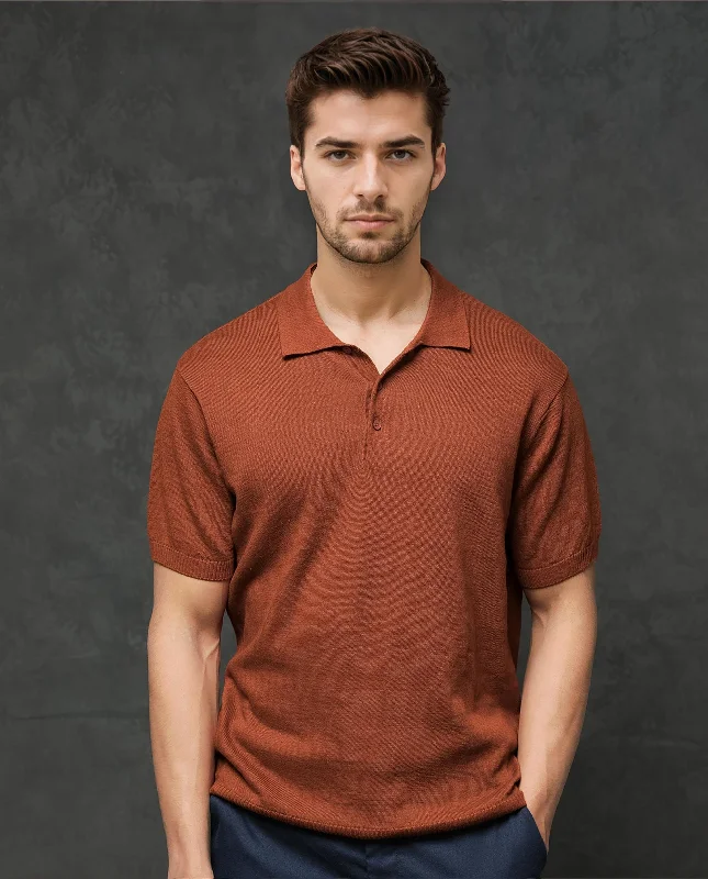 Shop smart, save big – men’s clothing sale on now! Rare Rabbit Men's Mekko Rust Half Sleeves Solid Polo T-Shirt Shop smart, save big – men’s clothing sale on now! Rare Rabbit Men's Mekko Rust Half Sleeves Solid Polo T-Shirt