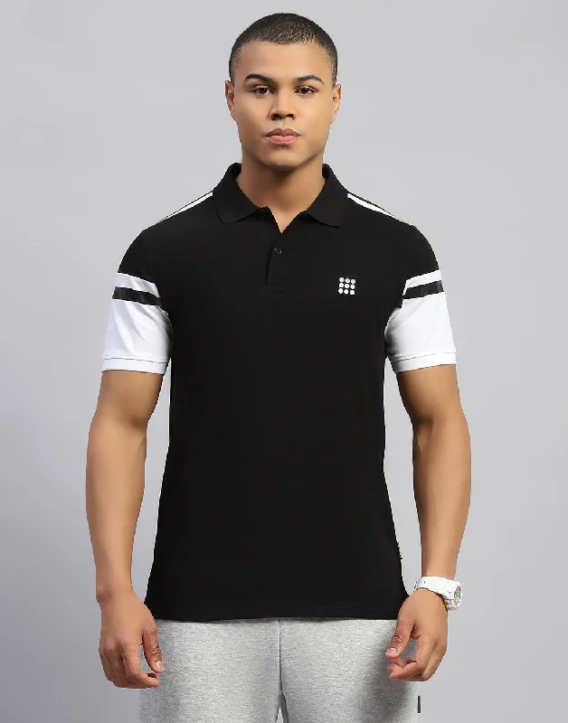 Shop affordable clothing for every season – Big savings this weekend only! Men Black Solid Polo Collar Half Sleeve T-Shirt Shop affordable clothing for every season – Big savings this weekend only! Men Black Solid Polo Collar Half Sleeve T-Shirt