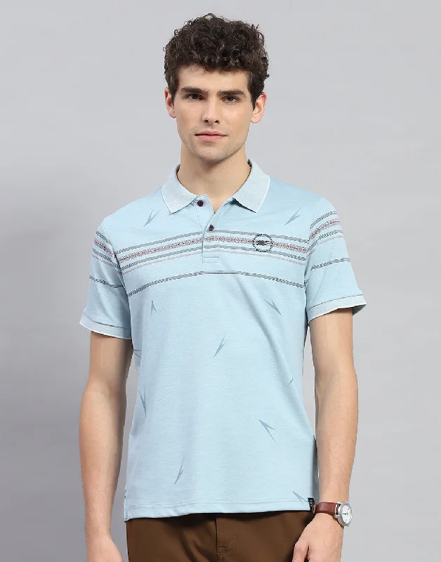 Flash sale: Men’s clothing essentials at irresistible prices! Men Sky Blue Printed Polo Collar Half Sleeve T-Shirt Flash sale: Men’s clothing essentials at irresistible prices! Men Sky Blue Printed Polo Collar Half Sleeve T-Shirt