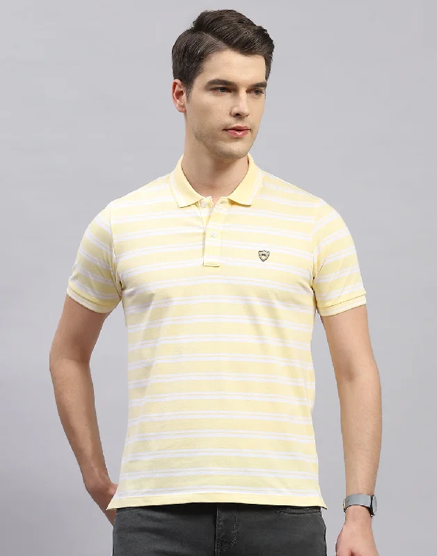 Shop the best clothing brands at amazing prices – Men Yellow Stripe Polo Collar Half Sleeve T-Shirt Shop the best clothing brands at amazing prices – Men Yellow Stripe Polo Collar Half Sleeve T-Shirt