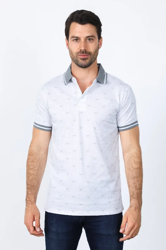 Look sharp without breaking the bank – men’s clothing sale now!  Mens Cotton Printed Polo Shirt