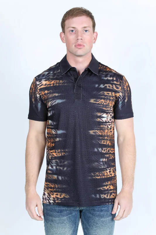 Limited-time offer – Shop top-rated clothing with massive discounts! Mens Modern Fit Stretch Baroque Print Polo with Rhinestones Limited-time offer – Shop top-rated clothing with massive discounts! Mens Modern Fit Stretch Baroque Print Polo with Rhinestones