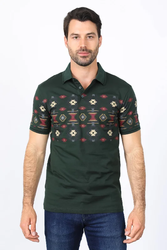 Shop affordable clothing – Limited-time only! Mens Modern Fit Stretch Cotton Aztec Panoramic Print Polo Shop affordable clothing – Limited-time only! Mens Modern Fit Stretch Cotton Aztec Panoramic Print Polo