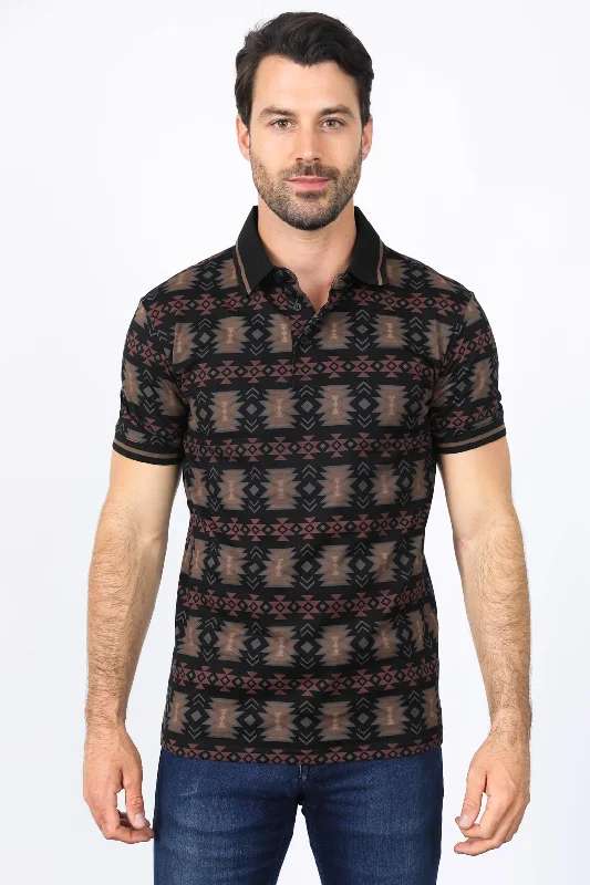 Shop the latest seasonal clothing sale – Big savings on stylish outfits. Mens Modern Fit Stretch Cotton Polo with Aztec Print Shop the latest seasonal clothing sale – Big savings on stylish outfits. Mens Modern Fit Stretch Cotton Polo with Aztec Print