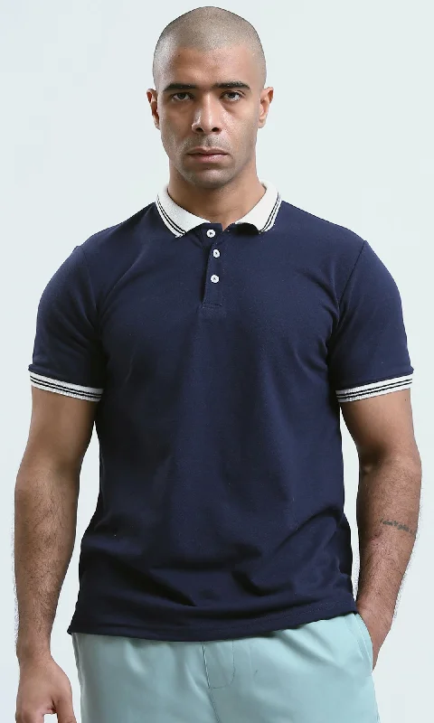Best deals fashion – Don’t miss the latest clothing discounts. O189609 Elegant Navy Polo Shirt With Lined Sleeves Best deals fashion – Don’t miss the latest clothing discounts. O189609 Elegant Navy Polo Shirt With Lined Sleeves