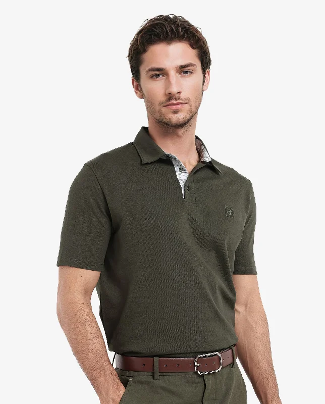 Men’s fashion just got more affordable – shop now! Rare Rabbit Men's Spencer Dark Olive Short Sleeve Button Closure Regular Fit Solid Polo T-Shirt Men’s fashion just got more affordable – shop now! Rare Rabbit Men's Spencer Dark Olive Short Sleeve Button Closure Regular Fit Solid Polo T-Shirt