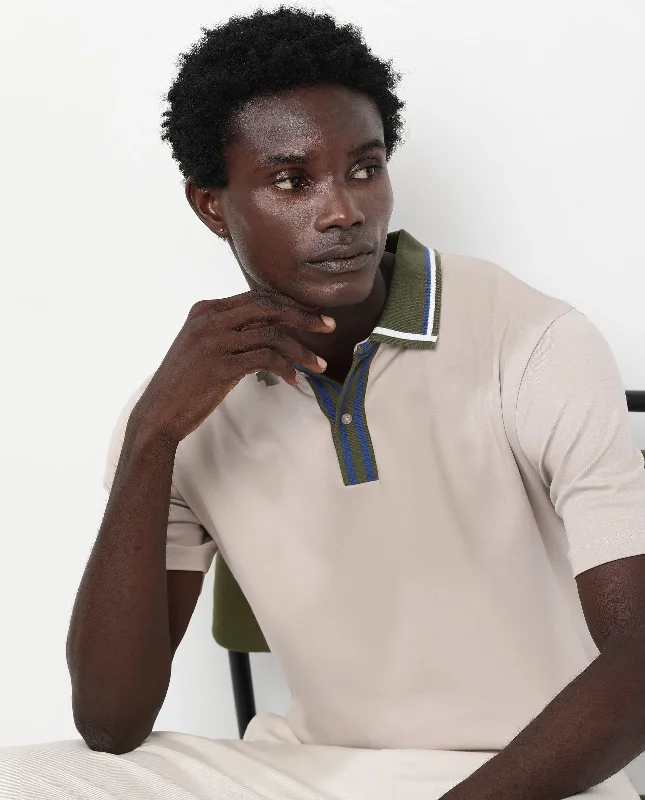 Big discounts – Shop now for amazing deals. Rare Rabbit Men's Territ Beige Short Sleeve Collared Neck Regular Fit Plain Polo T-Shirt Big discounts – Shop now for amazing deals. Rare Rabbit Men's Territ Beige Short Sleeve Collared Neck Regular Fit Plain Polo T-Shirt