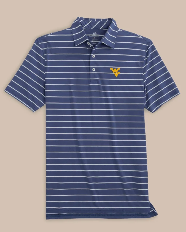 Shop stylish fashion – Get huge savings on men’s clothing. West Virginia brrr°®-eeze Desmond Stripe Polo Shop stylish fashion – Get huge savings on men’s clothing. West Virginia brrr°®-eeze Desmond Stripe Polo