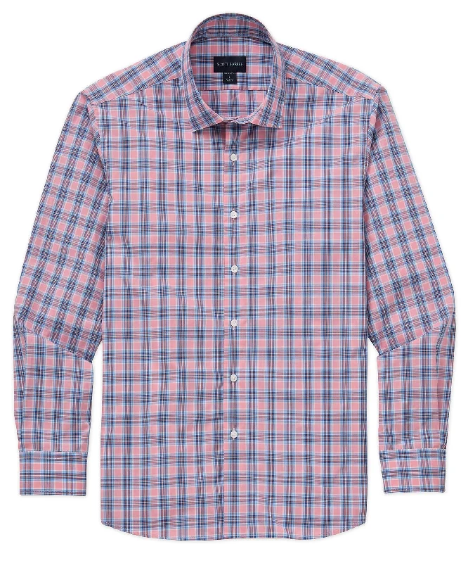 Don’t miss out – Limited-time   Bold Plaid Cotton Long-Sleeve Sport Shirt