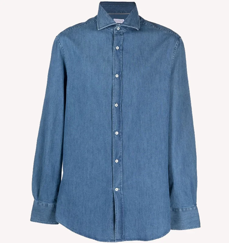 Big discounts – Shop now for amazing deals. Brunello Cucinelli Denim Sport Shirt in Blue Big discounts – Shop now for amazing deals. Brunello Cucinelli Denim Sport Shirt in Blue