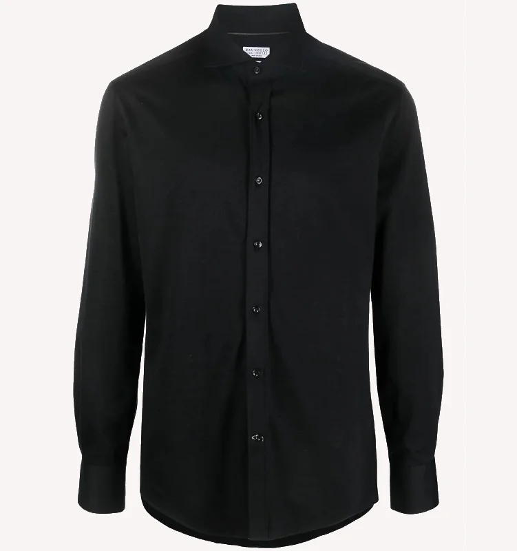 Last chance! Men’s clothing at unbeatable prices.  Brunello Cucinelli Sport Shirt in Black