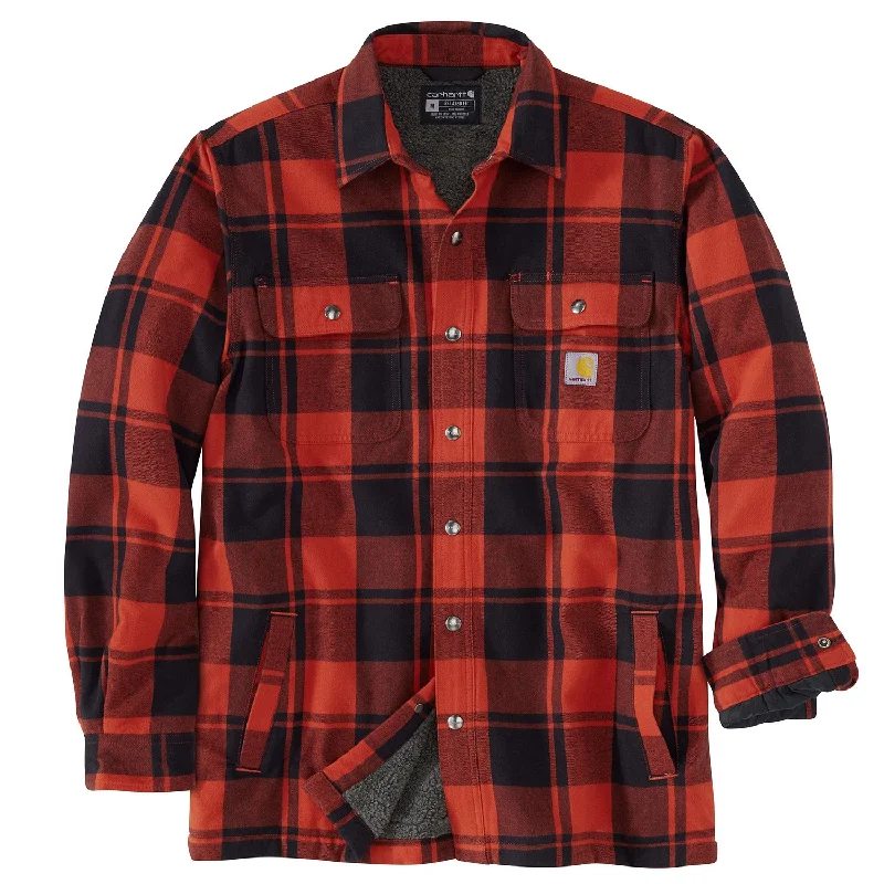 Get fresh fashion for less – Shop trendy clothing at discounted prices. Carhartt Men's Relaxed Fit Sherpa-Lined Snap-Up Flannel Shirt Jac Get fresh fashion for less – Shop trendy clothing at discounted prices. Carhartt Men's Relaxed Fit Sherpa-Lined Snap-Up Flannel Shirt Jac