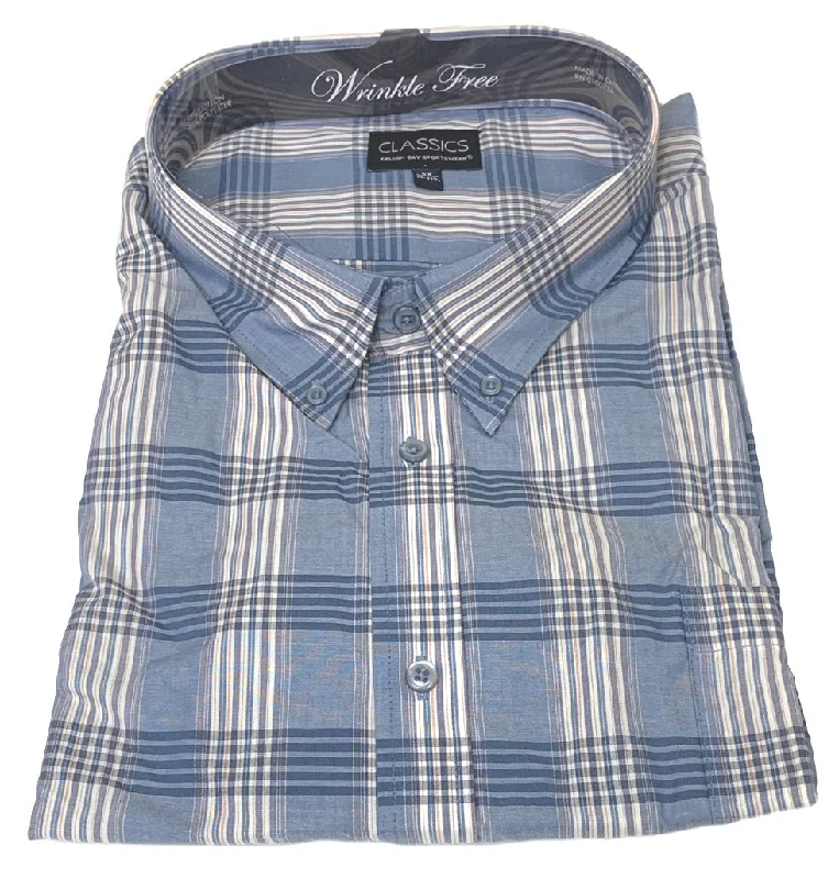 Shop the latest trends in men's clothing at unbeatable prices.  Falcon Bay Classics Light Blue Plaid Woven Dress Shirt