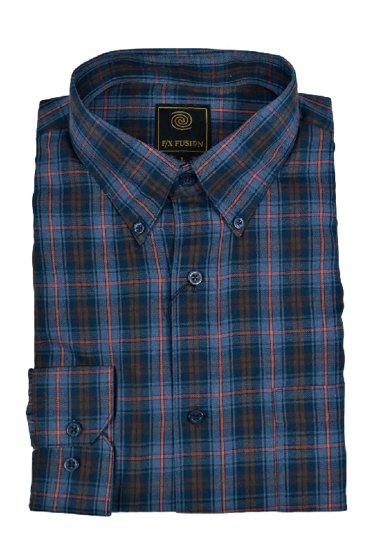 Exclusive discounts on all types of clothing – Shop now! FX Fusion Navy Orange Multi Plaid Easy Care Woven Dress Shirt Exclusive discounts on all types of clothing – Shop now! FX Fusion Navy Orange Multi Plaid Easy Care Woven Dress Shirt
