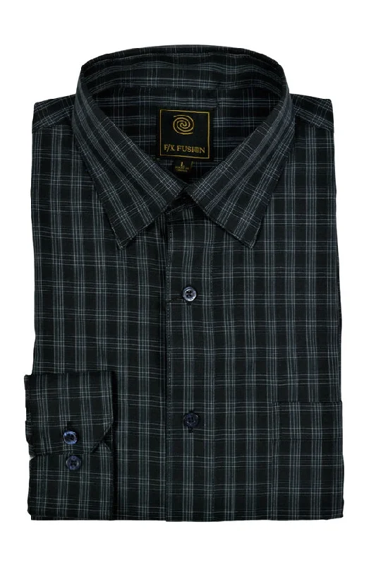 Check out the best prices on men's fashion basics – limited time offer. FX Fusion Navy Silver Broken Grid Easy Care Woven Dress Shirt Check out the best prices on men's fashion basics – limited time offer. FX Fusion Navy Silver Broken Grid Easy Care Woven Dress Shirt